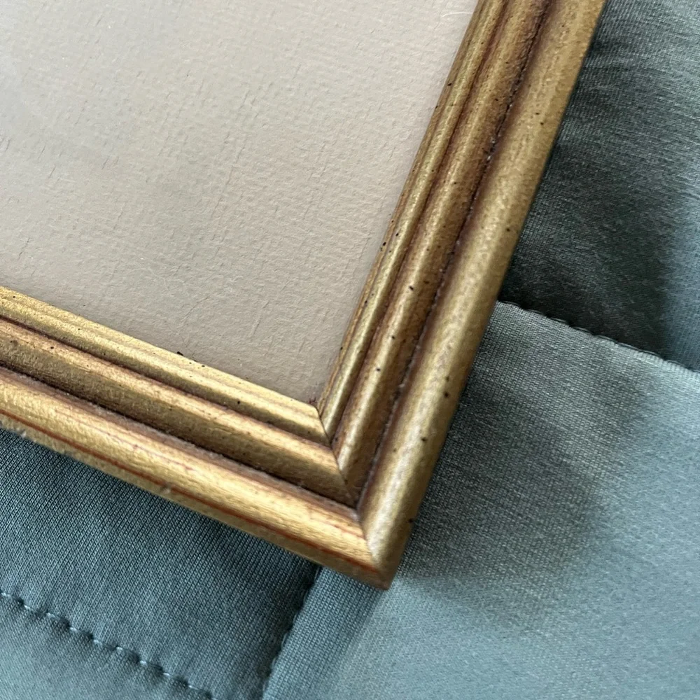 Vintage Cameo of Girl by Vel Miller Signed Art Print Framed Gold Frame - Picture 5 of 10